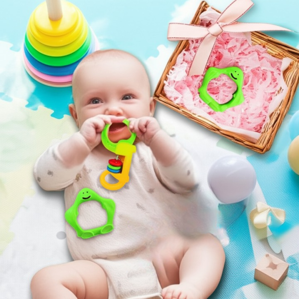 3 Pcs Baby Rattle Set
