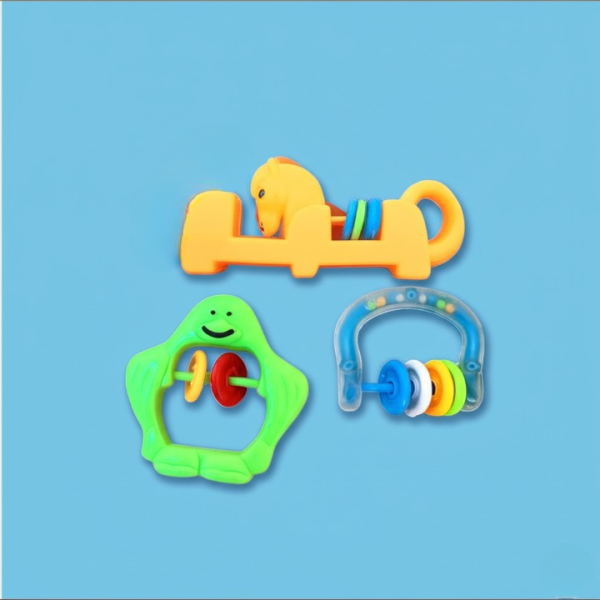 3 Pcs Baby Rattle Set