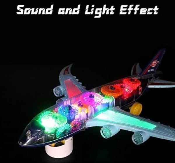 New Trending Transparent Gear Plane Toy