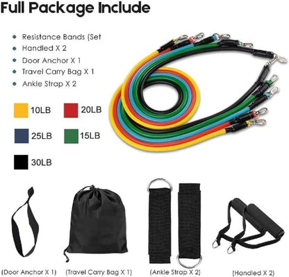 11 Piece Power Resistance Band Set