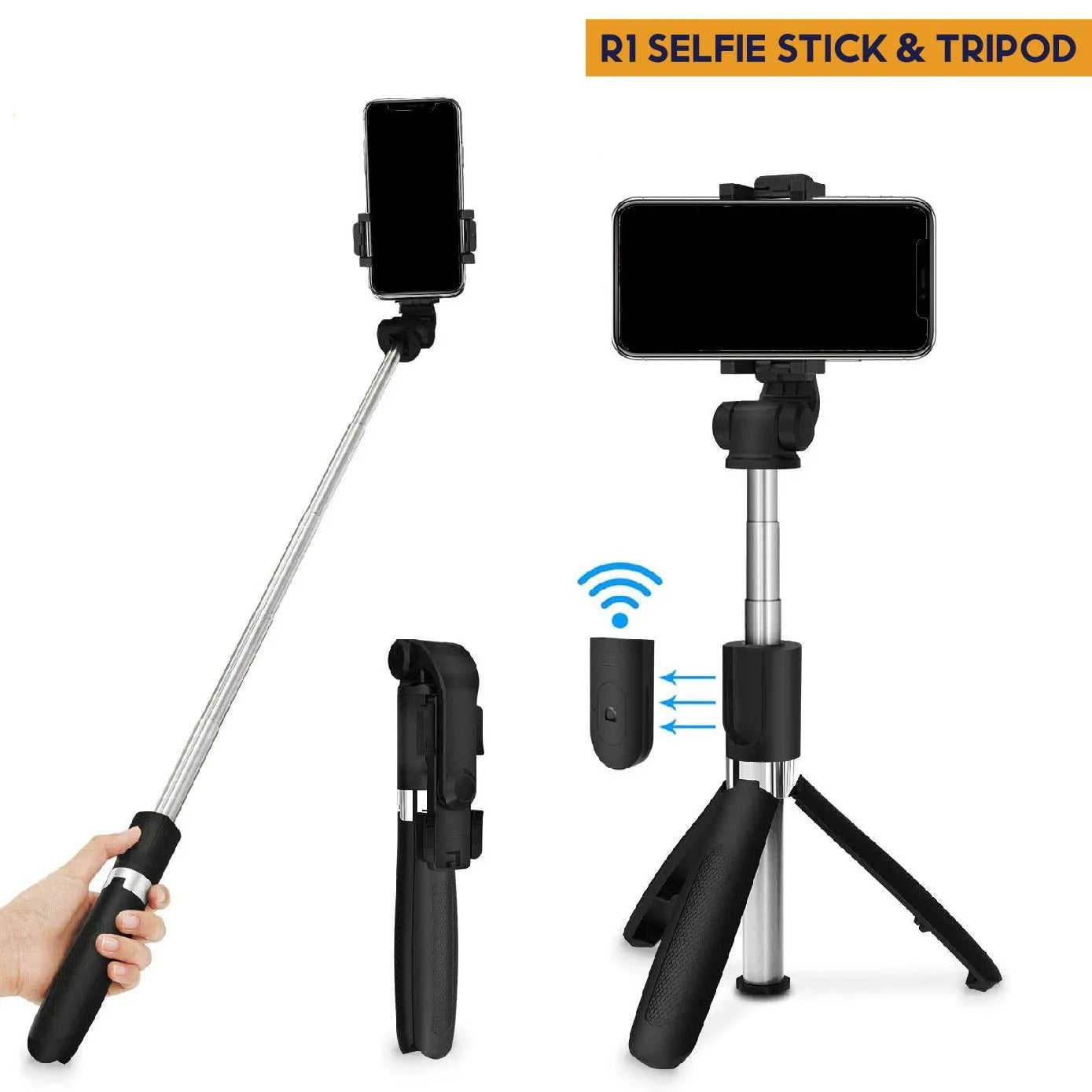 Selfie Stick Tripod R1S Bluetooth Remote Control