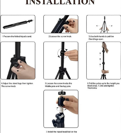 26cm Led Ring Light With Mobile Holder, 7ft Tripod Stand