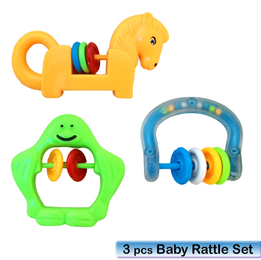 3 Pcs Baby Rattle Set