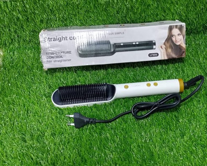 Comb 2-in-1 Hair Straightener Curling Professional Styling Brush