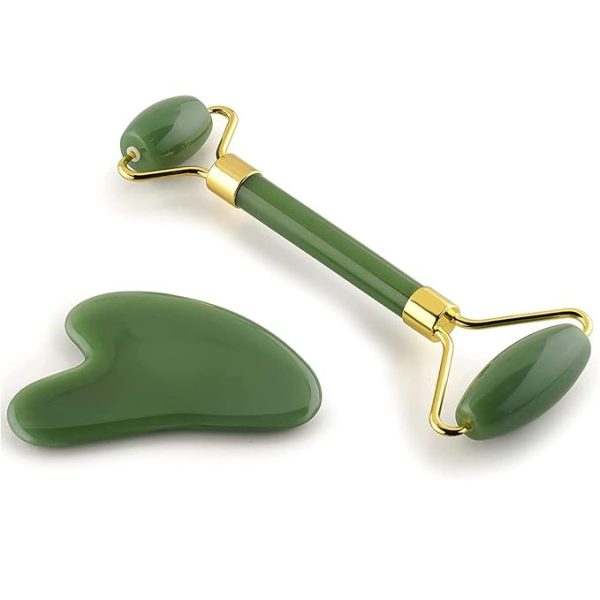 Combo Pack Marble Jade Roller With Stone Marble