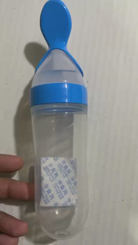 Baby Spoon Feeder Silicone Bottle Feeding