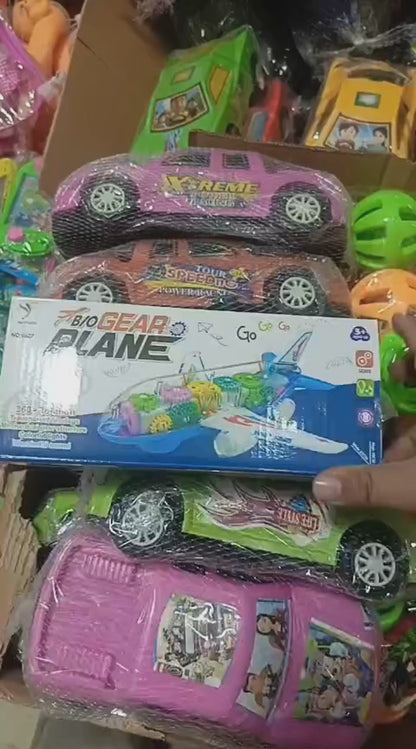 New Trending Transparent Gear Plane Toy