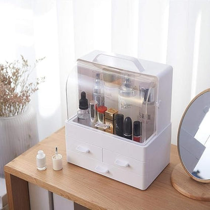 Makeup Organizer Modern Cosmetic White Storage Box