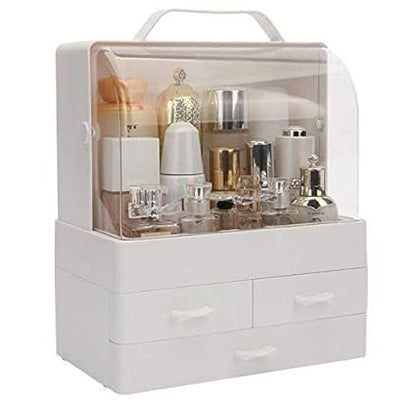 Makeup Organizer Modern Cosmetic White Storage Box
