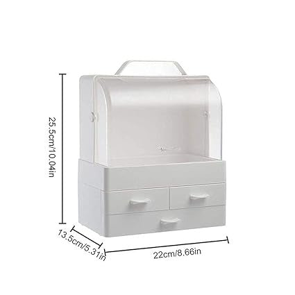 Makeup Organizer Modern Cosmetic White Storage Box