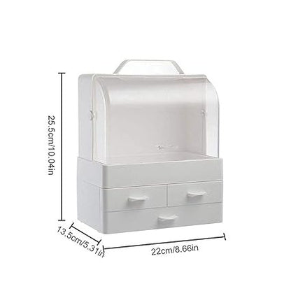 Makeup Organizer Modern Cosmetic White Storage Box